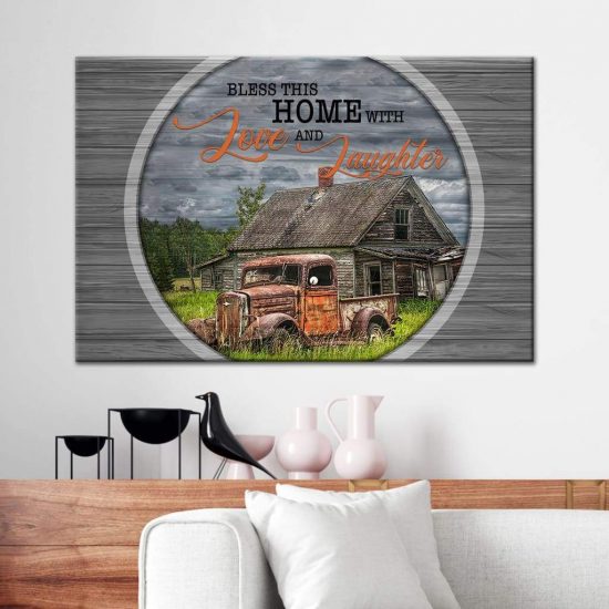 Christian Wall Art - Bless This Home With Love And Laughter