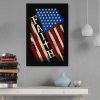 Christian Wall Art: Faith American Flag Canvas Print