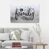 Christian Wall Art: Family Side By Side Hand In Hand Heart To Heart Canvas Print