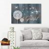 Christian Wall Art: Grateful Dandelions Butterflies Canvas Print