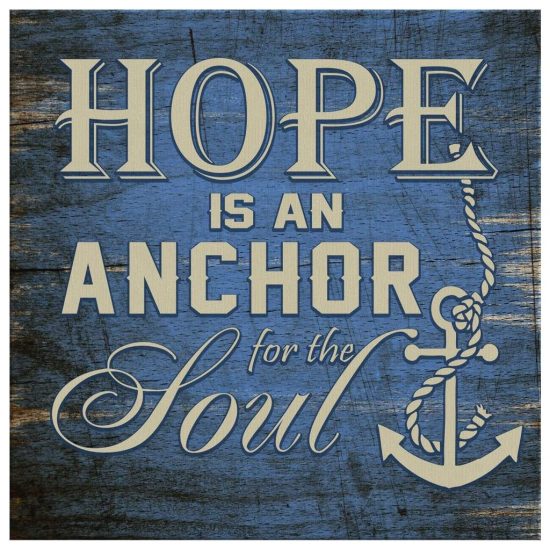 Christian Wall Art Hope Is An Anchor Of The Soul Canvas Print 2