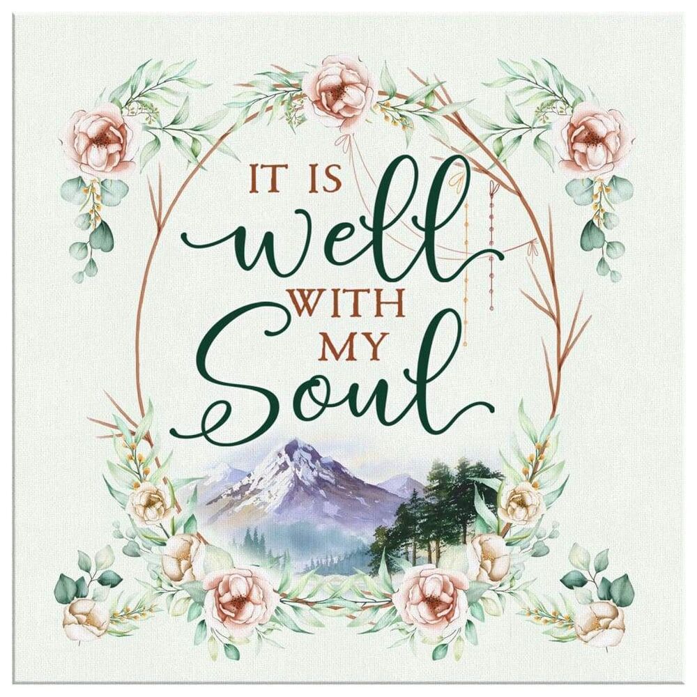 Christian-Wall-Art-It-Is-Well-With-My-Soul-Floral-Canvas-Art-2 Christian Wall Art It Is Well With My Soul Floral Canvas Art 2