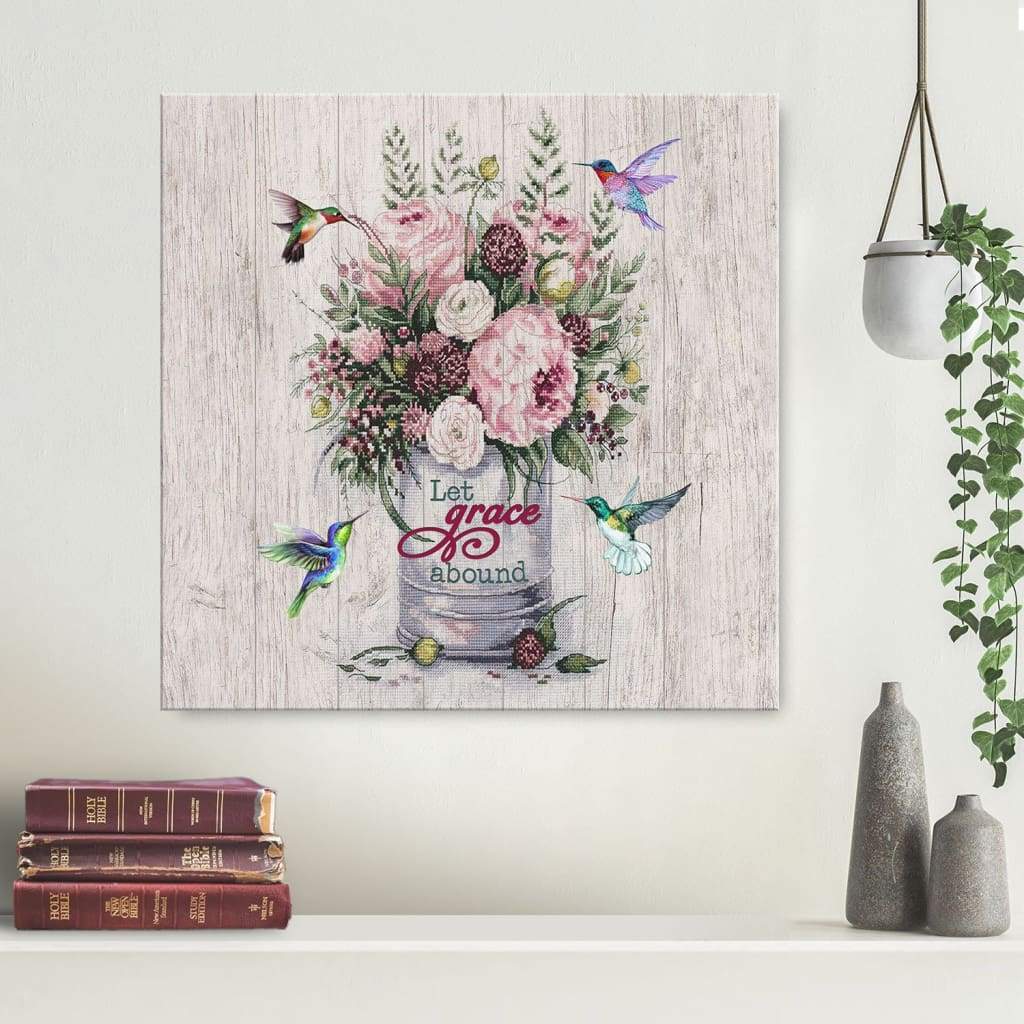 Christian Wall Art - Let Grace Abound Canvas Print