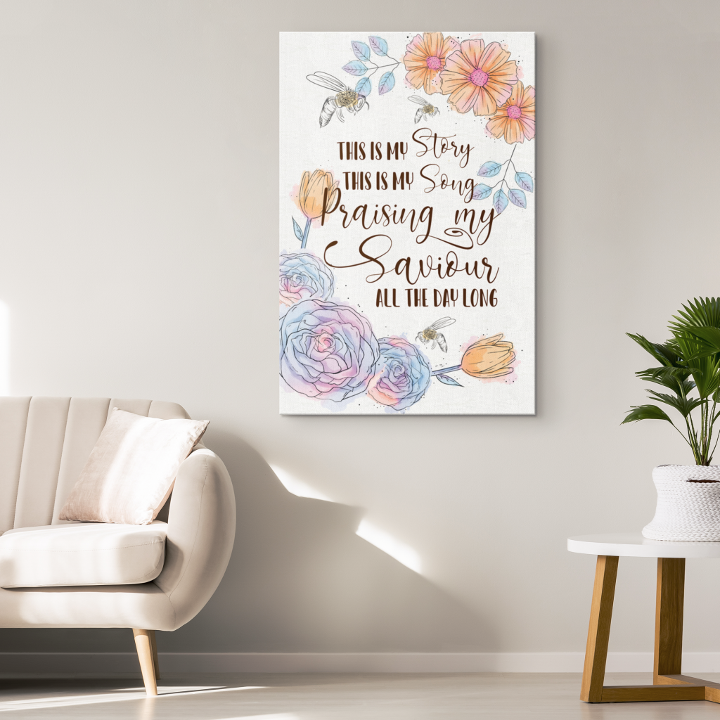 Christian-Wall-Art-This-Is-My-Story-This-Is-My-Song-Lyrics-Canvas-Print-1 Christian Wall Art This Is My Story This Is My Song Lyrics Canvas Print 1