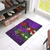 Christmas Green And Red Pitbull Dog Lover Doormat Welcome Mat