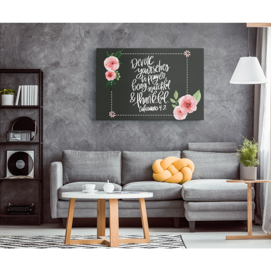 Being Watchful And Thankful Canvas Wall Art