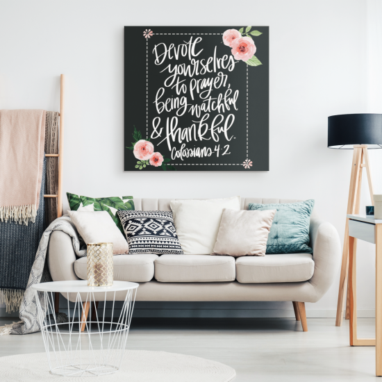 Being Watchful And Thankful Canvas Wall Art