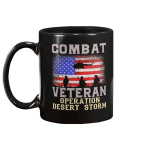 Combat Veteran Operation Desert Storm Military USA Flag Mug 2