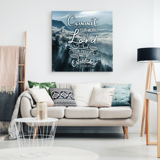 Commit Your Works To The Lord Proverbs 163 Canvas Wall Art 1