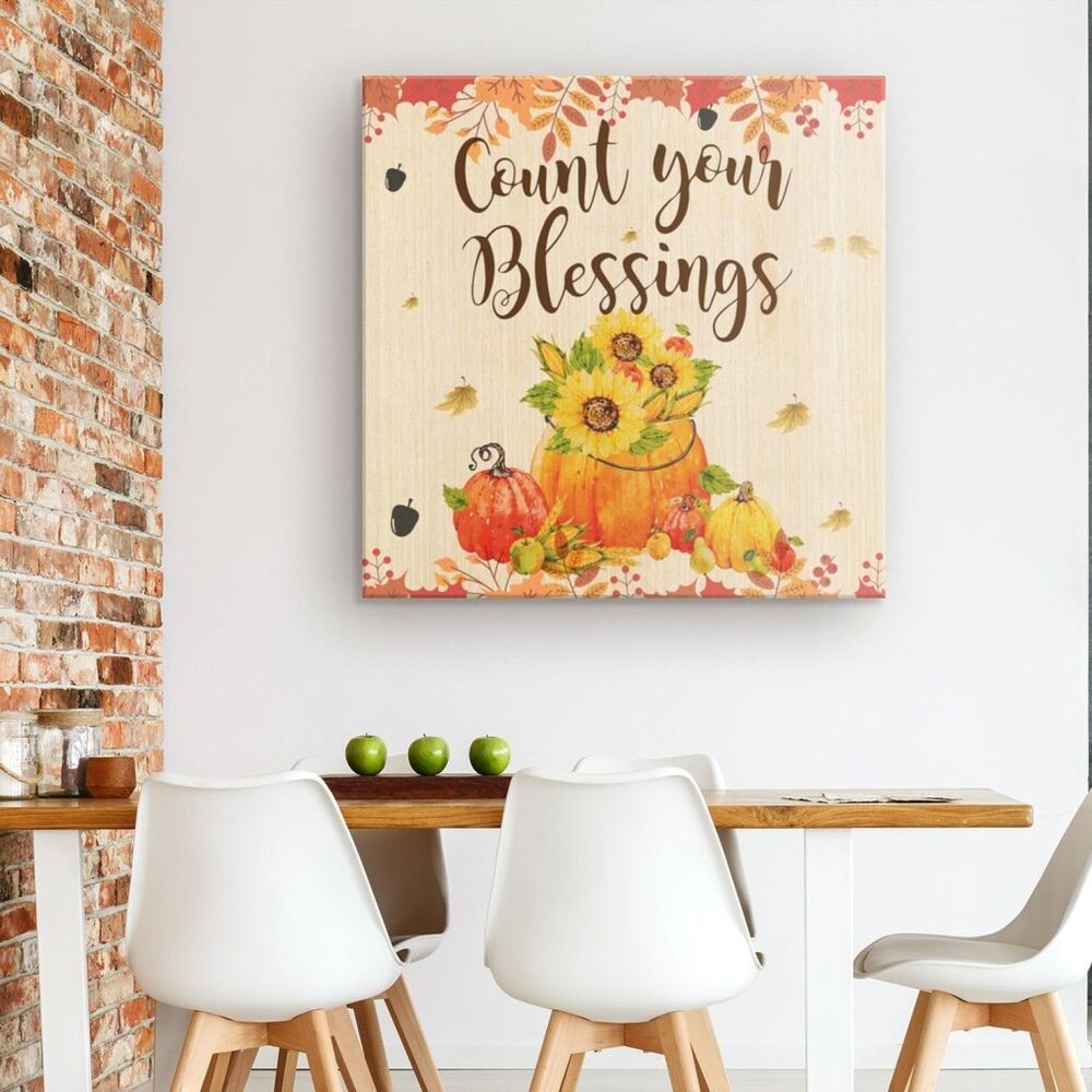 Count Your Blessings Canvas Wall Art