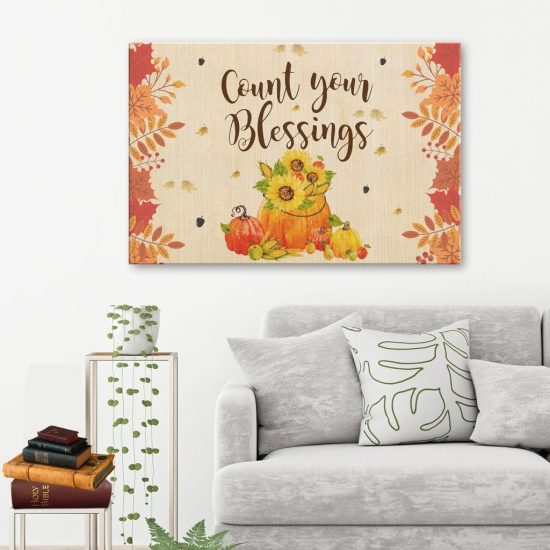 Count Your Blessings Canvas Wall Art