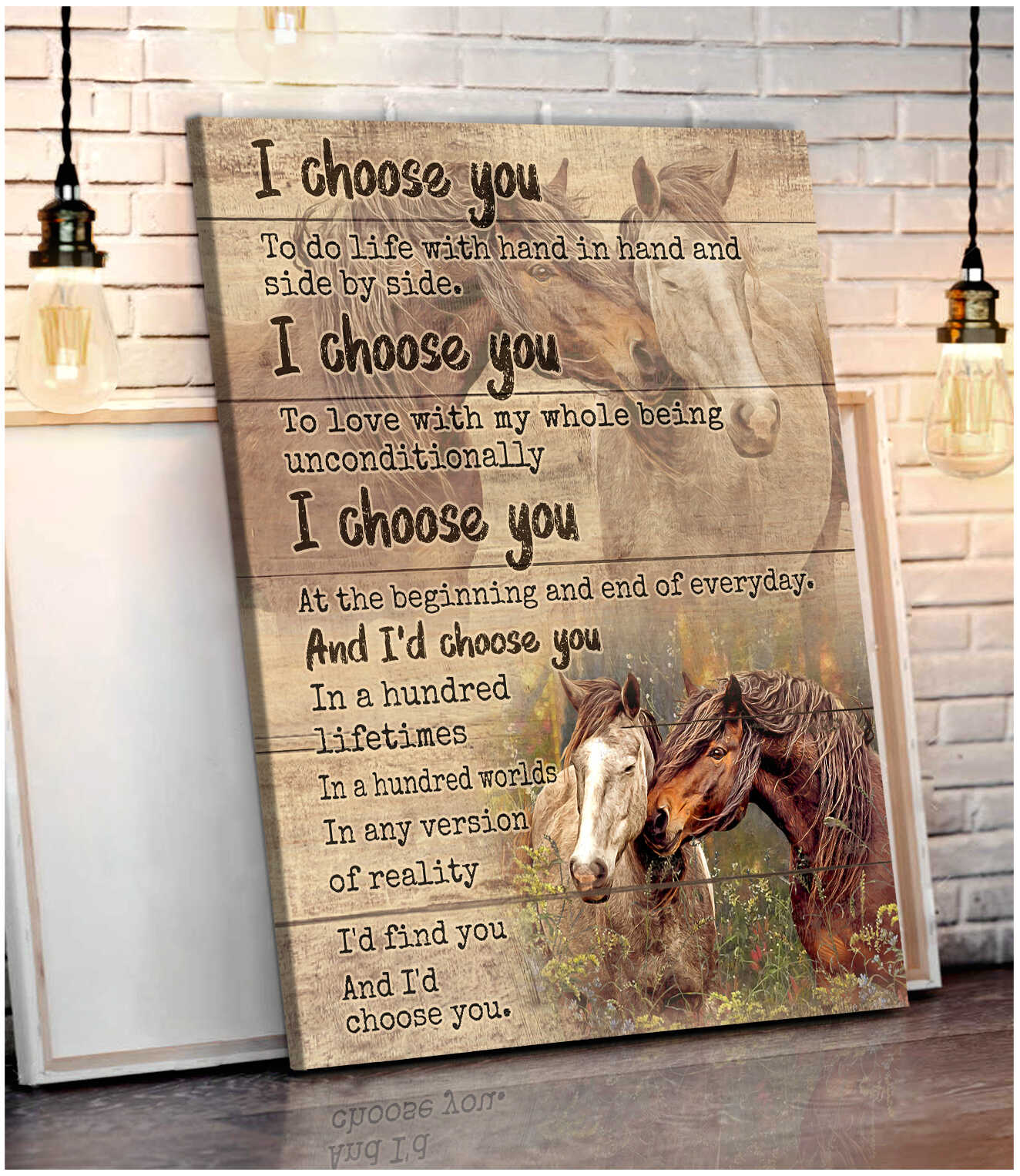 Couple-Horses-I-Choose-You-Canvas-Prints-Wall-Art-Decor-2 Couple Horses I Choose You Canvas Prints Wall Art Decor 2