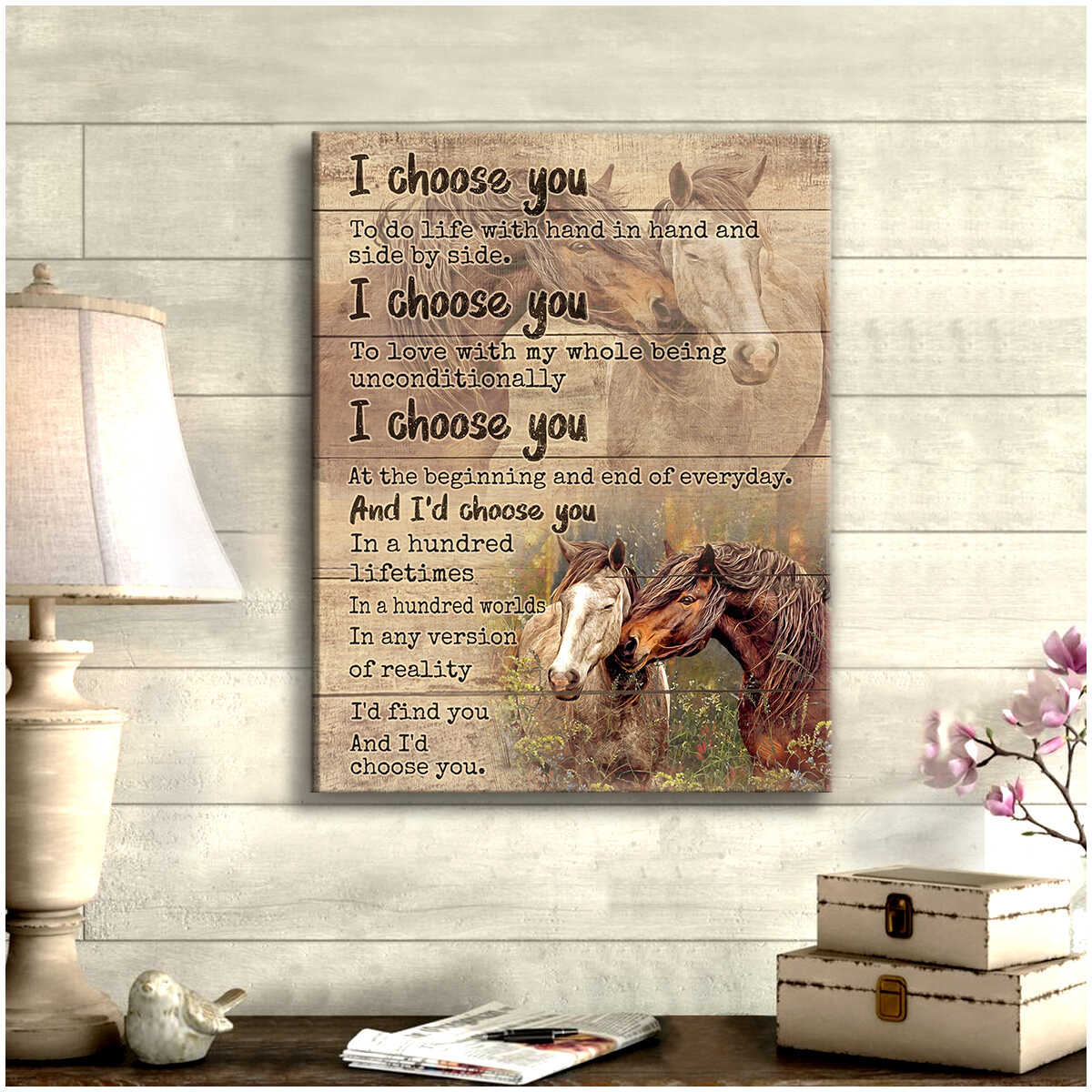 Couple-Horses-I-Choose-You-Canvas-Prints-Wall-Art-Decor-3 Couple Horses I Choose You Canvas Prints Wall Art Decor 3