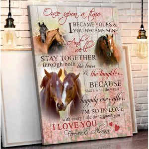 Couple Horses Once Upon Time Canvas Prints Wall Art Decor 1