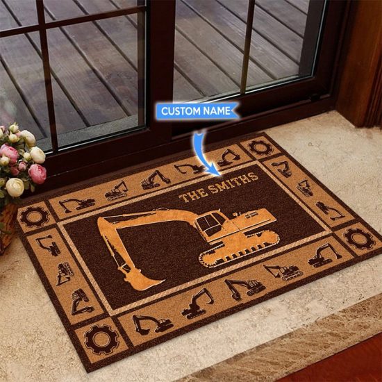 Crane-truck Personalized Custom Name Doormat Welcome Mat