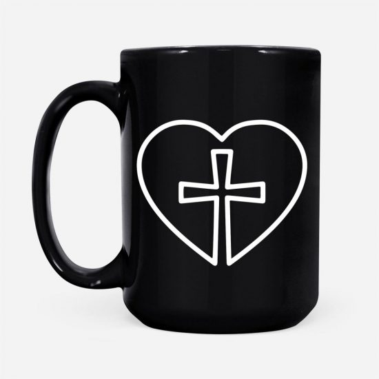 Cross And Heart Coffee Mug 2