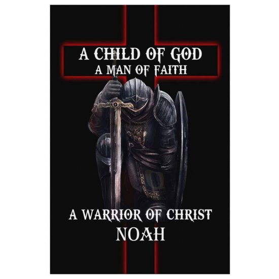 Custom Canvas Print A Child Of God Man Of Faith Warrior Of Christ Wall Art Canvas 2