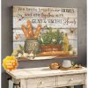 Custom Family Name And Date Farmhouse Kitchen And Hummingbirds We Broke Bread In Our Homes And Ate Together With Glad And Sincere Hearts Farm Farmhouse Canvas Prints Wall Art Decor