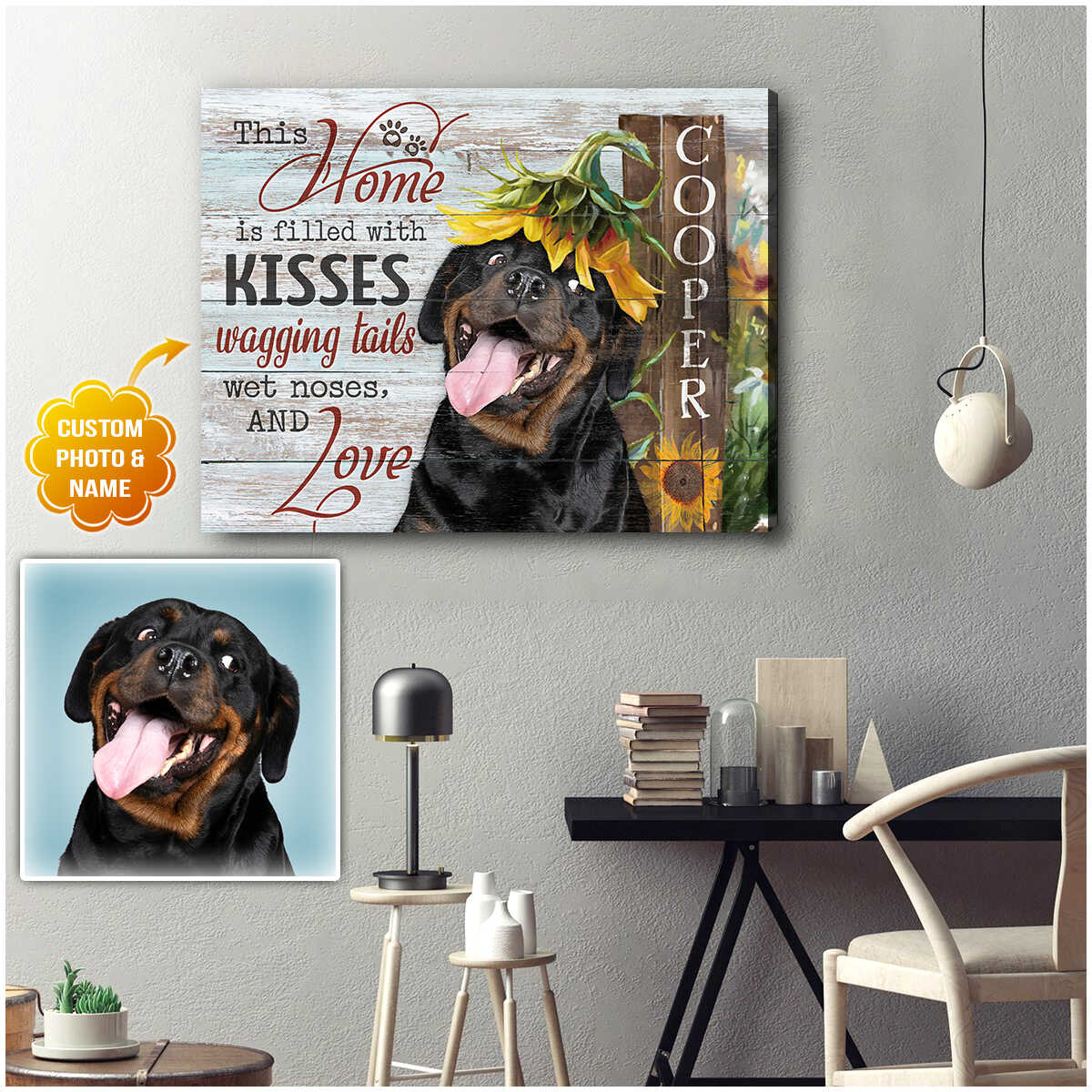 Custom-Photo-And-Name-Dog-This-Home-Is-Filled-Wall-Art-Canvas-Decor Custom Photo And Name Dog This Home Is Filled Wall Art Canvas Decor