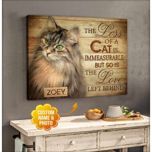 Custom Photo And Name The Loss Of Cat Canvas Prints Wall Art Decor 2