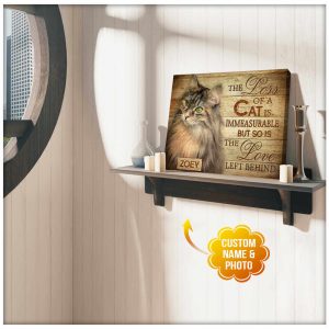 Custom Photo And Name The Loss Of Cat Canvas Prints Wall Art Decor 3