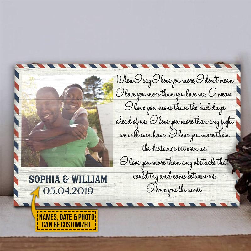 Custom-Photo-Couple-Husband-Wife-Love-You-The-Most-Postcard-Photo-Gift-Custom-Wood-Rectangle-Sign-Anniversary-Wall-Pictures-Wall-Art-Wall-Decor-2 Wall Pictures