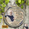Custom Photo Gift Old Couple Widow Husband Wife Missing You Always Custom Wood Circle Sign