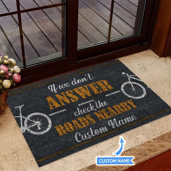 Cycling Personalized Custom Name Doormat Welcome Mat 1 1