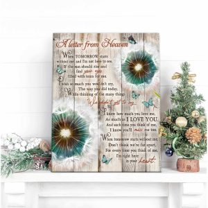 Dandelion And Butterflies Canvas A Letter From Heaven Wall Art Decor 3