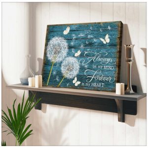 Dandelion And Butterfly Canvas Always On My Mind Wall Art Decor 3