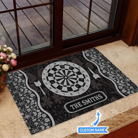 Darts Personalized Custom Name Doormat Welcome Mat 1 2