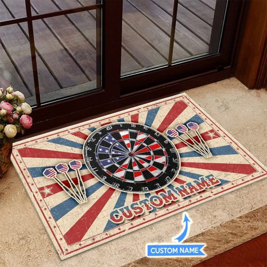 Darts Personalized Custom Name Doormat Welcome Mat