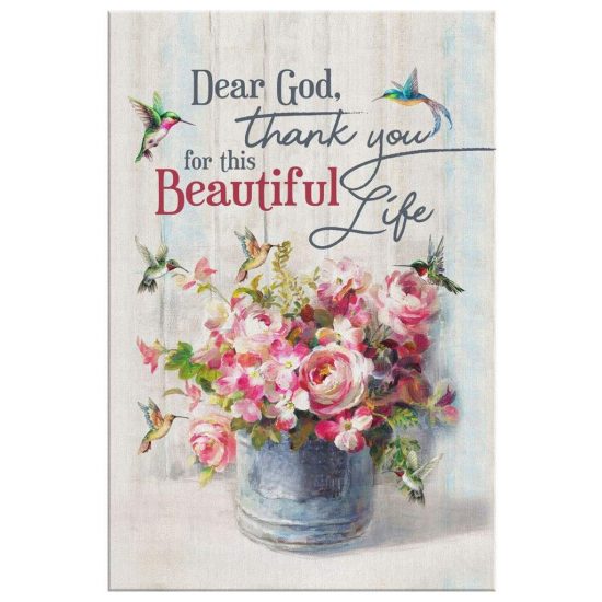 Dear God Thank You For This Beautiful Life Canvas Wall Art 2 Dear God Thank You For This Beautiful Life Canvas Wall Art 2 1