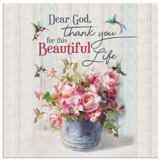 Dear God Thank You For This Beautiful Life Canvas Wall Art 2 Dear God Thank You For This Beautiful Life Canvas Wall Art 2