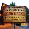 Deck Proudly Serving Whatever You Bring Rustic Custom Classic Metal Signs