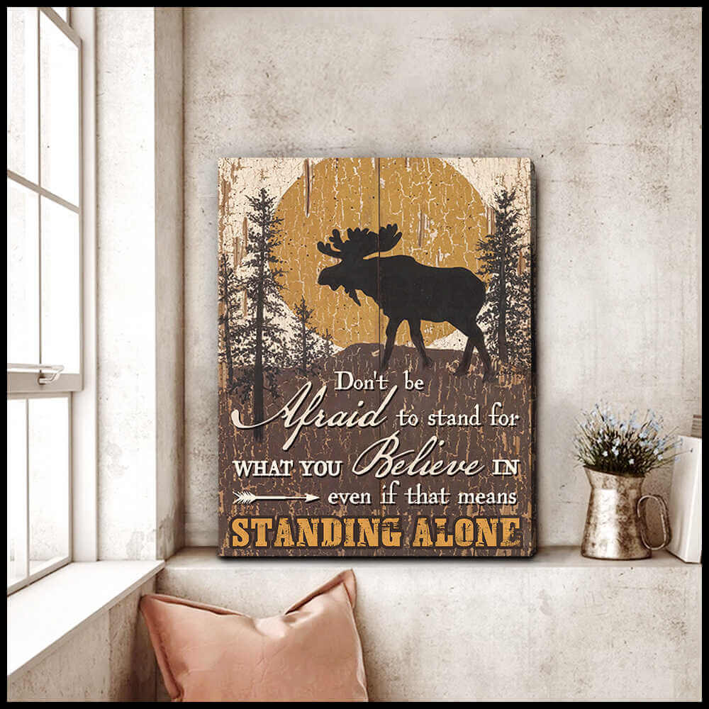 Deer Canvas Standing Alone Wall Art Decor Motivation