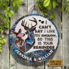 Deer Love You Enough Custom Wood Circle Sign