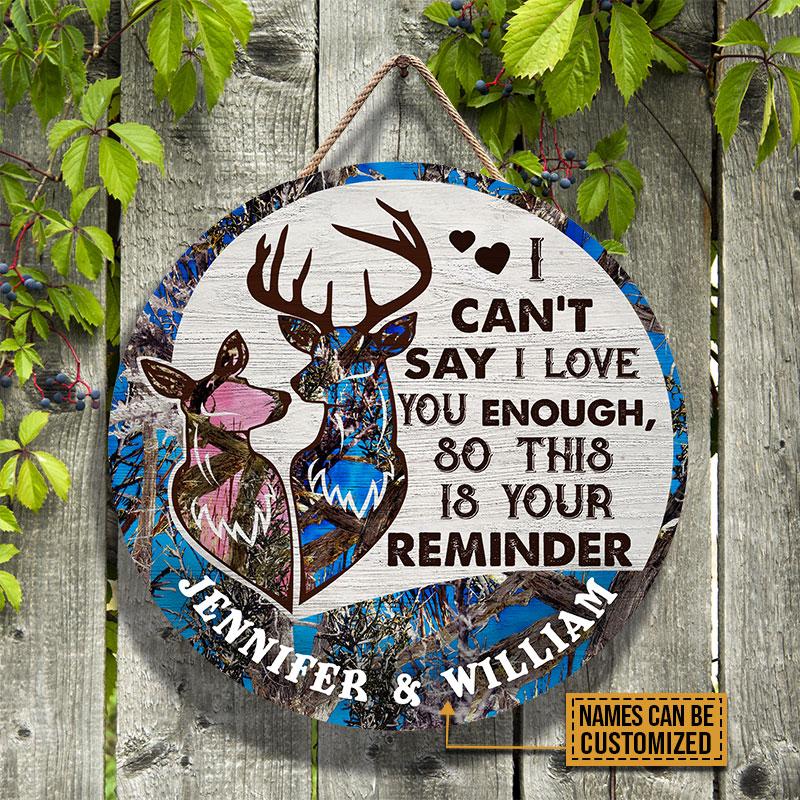 Deer Love You Enough Custom Wood Circle Sign