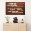 Deuteronomy 31:6 Do Not Be Afraid Or Terrified Because Of Them Canvas Wall Art