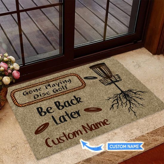 Disc Golf Personalized Custom Name Doormat Welcome Mat