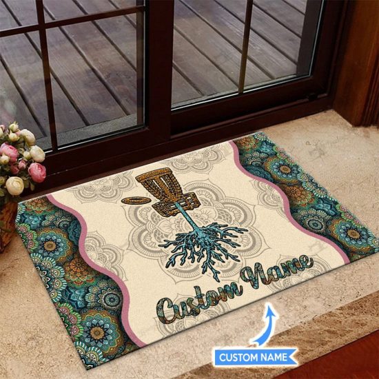 Disc Golf Personalized Custom Name Doormat Welcome Mat