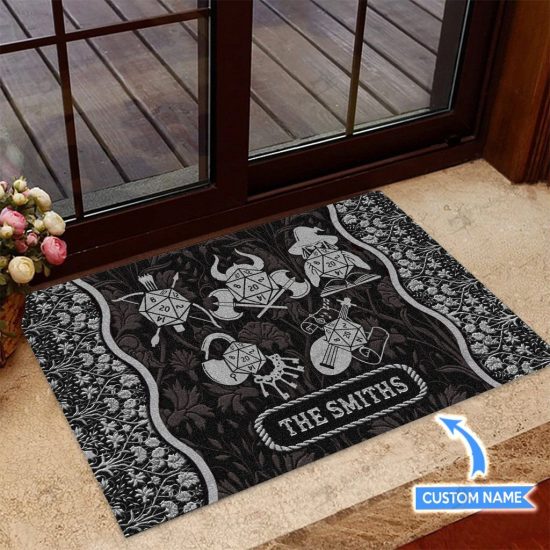 Dnd Dices Personalized Custom Name Doormat Welcome Mat 1