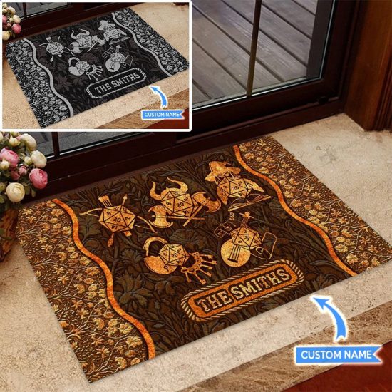 Dnd Dices Personalized Custom Name Doormat Welcome Mat