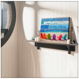 Dolphin And Beach Canvas Together We Built A Life We Loved Wall Art Decor 2 Dolphin And Beach Canvas Together We Built A Life We Loved Wall Art Decor 2