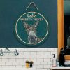 Donkey Hello Sweet Cheeks Customized Wood Circle Sign