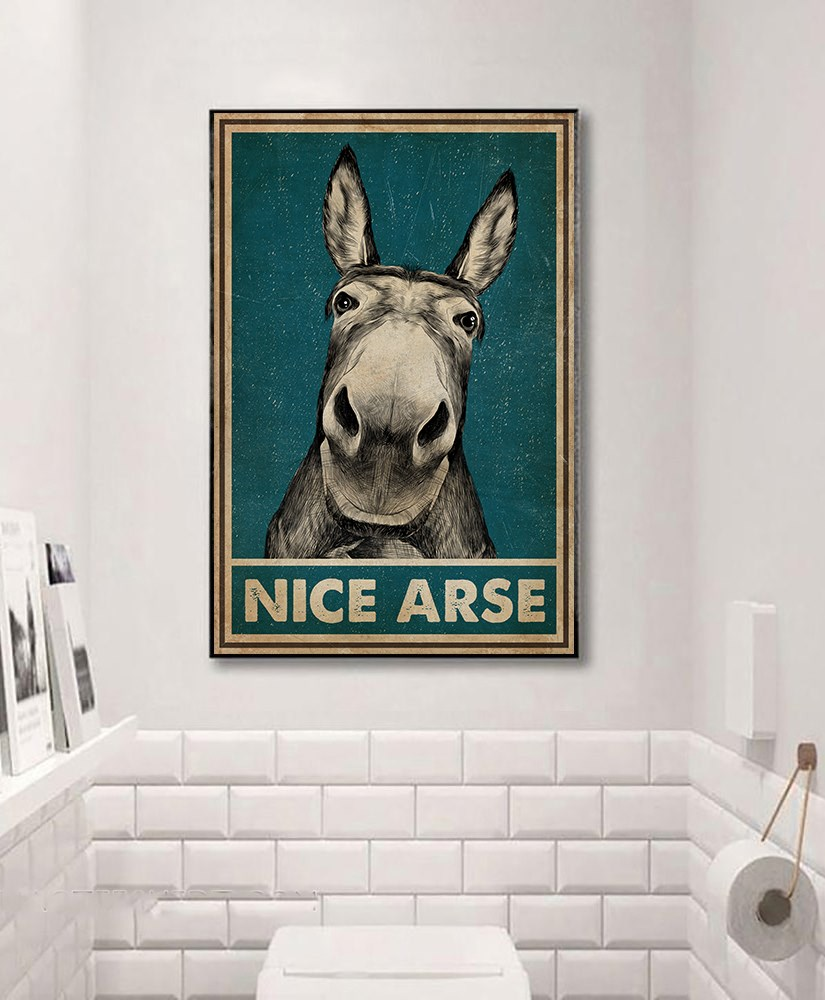 Donkey Nice Arse Canvas Prints Wall Art Decor, Funny Donkey Gift