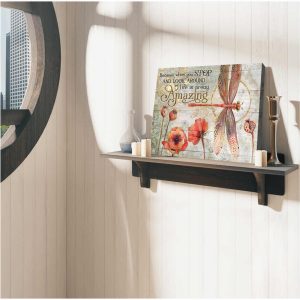Dragonfly Canvas Life Is Pretty Amazing Wall Art Decor 3