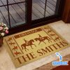 Dressage Personalized Custom Name Doormat Welcome Mat