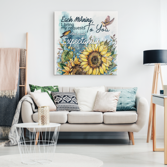Each Morning I Bring My Requests To You Psalm 53 Canvas Wall Art 1