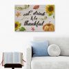 Eat Drink And Be Thankful Canvas Wall Art